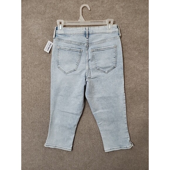 Old Navy Rockstar Slim Capri Jeans Womens 2 Blue Light Wash Stretch NEW - Picture 8 of 13